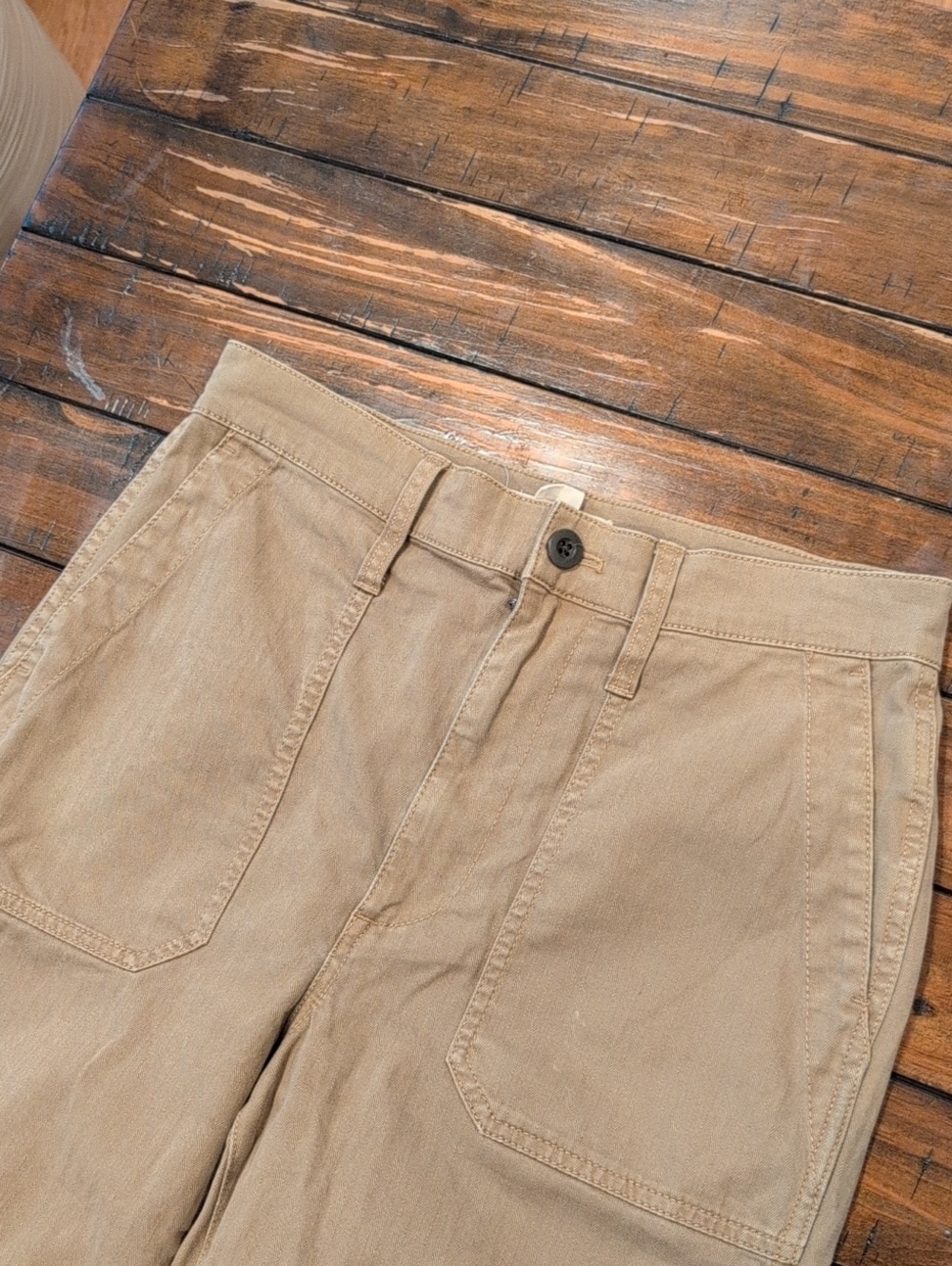 Madewell The Perfect Vintage Straight Workwear Pants Herringbone - Picture 5 of 11